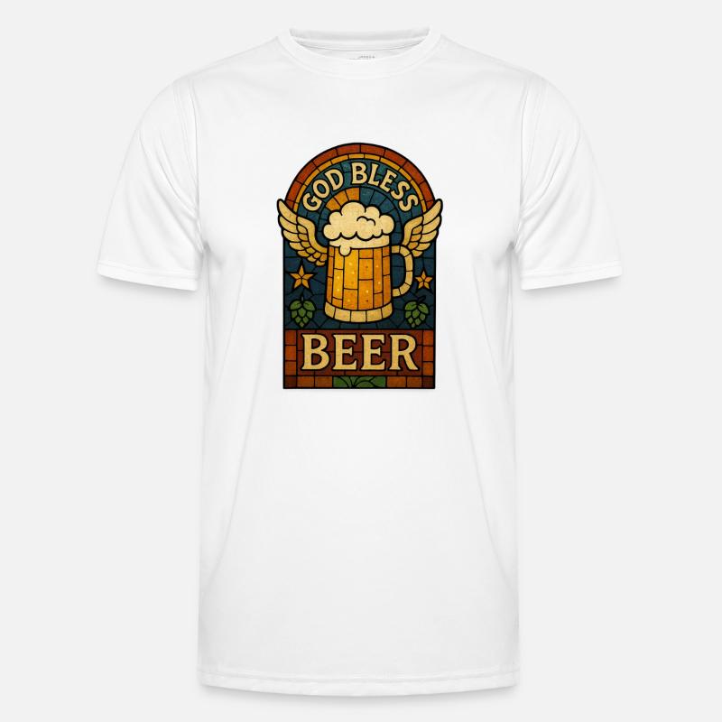 Gott segne Bier Männer Funktions-T-Shirt