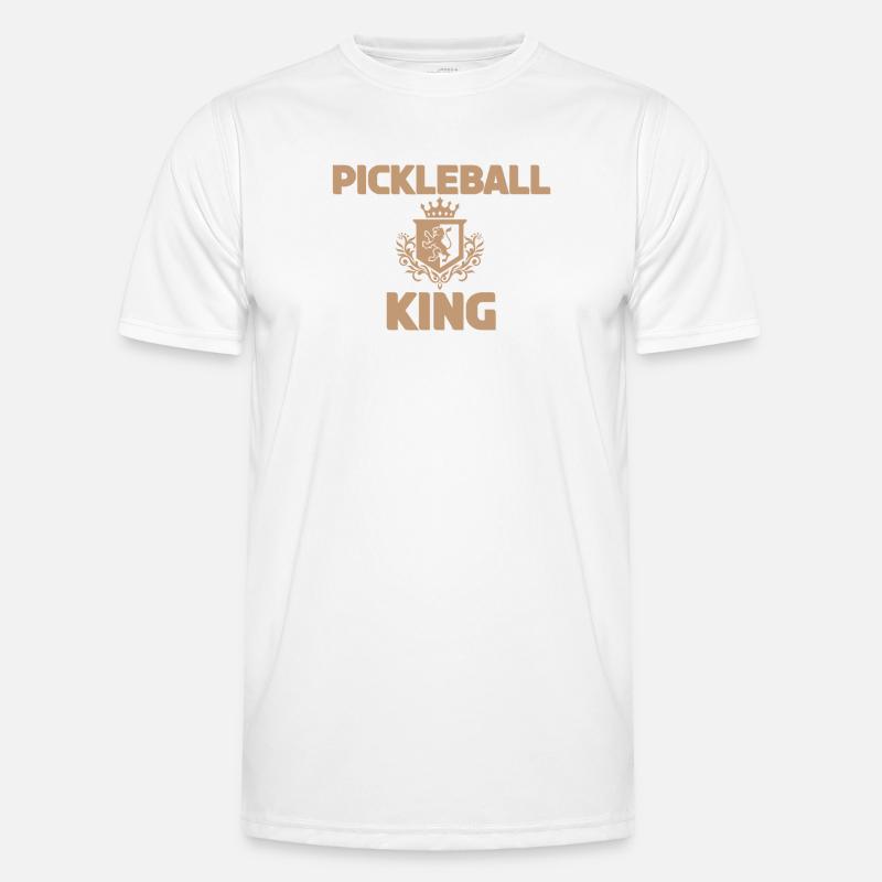 Pickleball King Pattern Design - Men's Functional T-Shirt - white