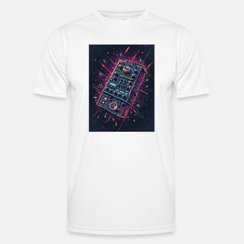 Digital DJ Controller Explosion - Men's Functional T-Shirt - white