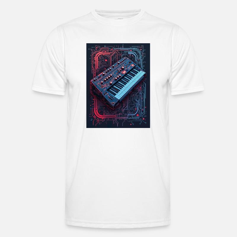 Futuristic synthesizer design Men's Functional T-Shirt