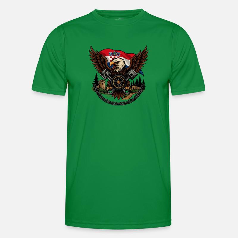 Croatian Imperial Crusader Eagle Men's Functional T-Shirt