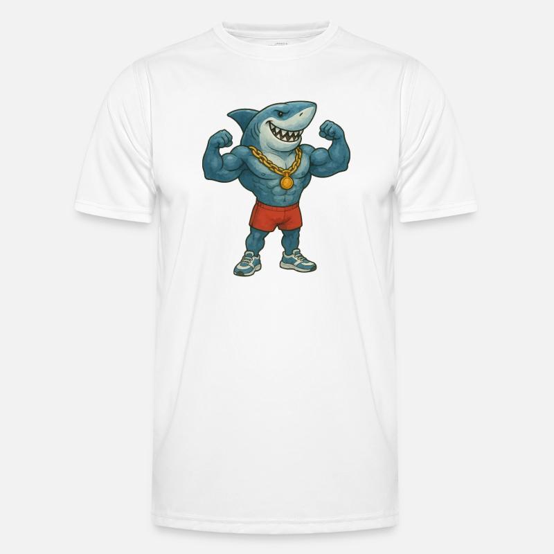 hai-comic-bodybuilder Männer Funktions-T-Shirt