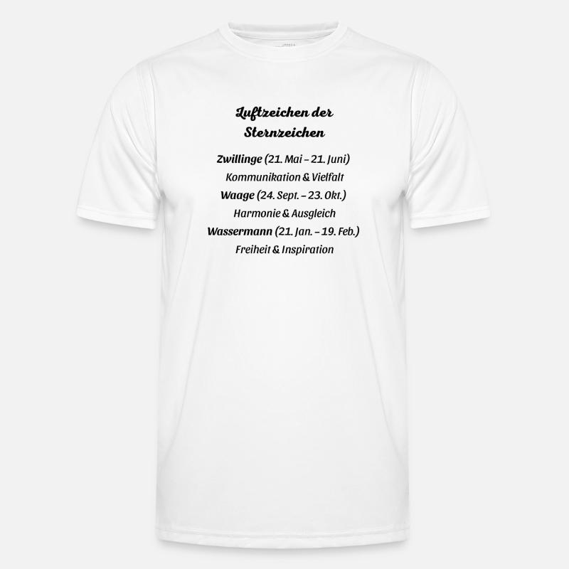 Luftzeichen der Sternzeichen Männer Funktions-T-Shirt
