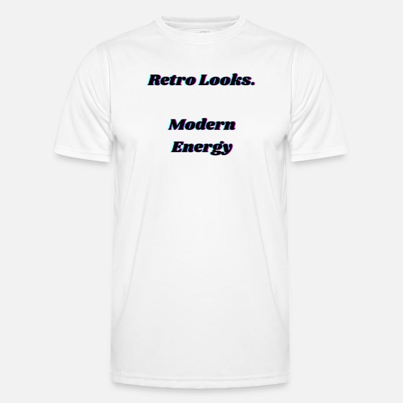 Conception de typographie rétro néon glitch T-shirt sport Homme