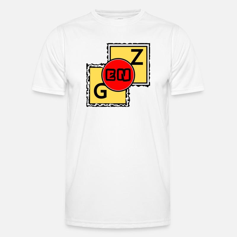 GEN Z Blocks - Men's Functional T-Shirt - white