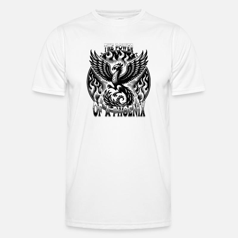 Phénix ardent avec le feu T-shirt sport Homme