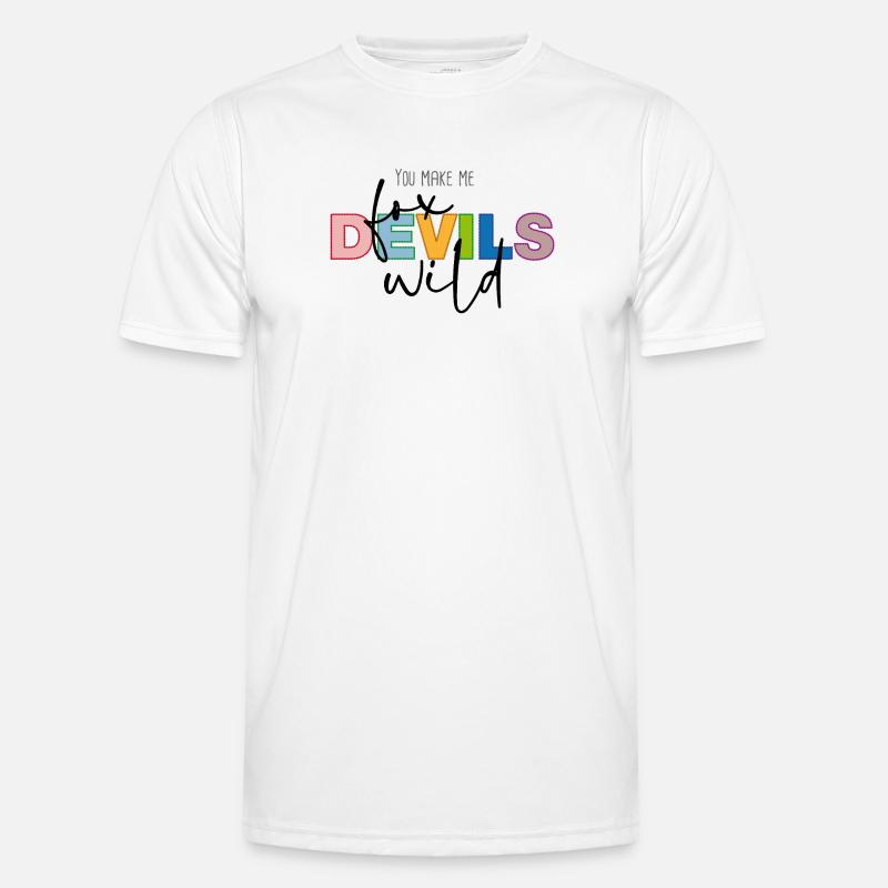 You make me fox devils wild - Männer Funktions-T-Shirt - Weiß