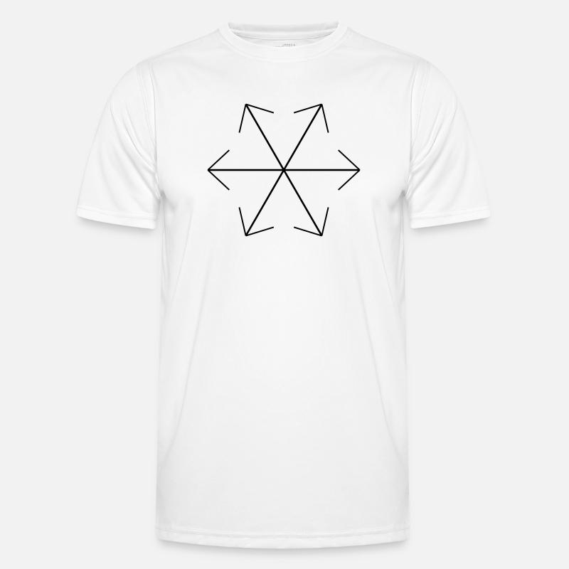 Abstract Geometric Pattern Design - Men's Functional T-Shirt - white