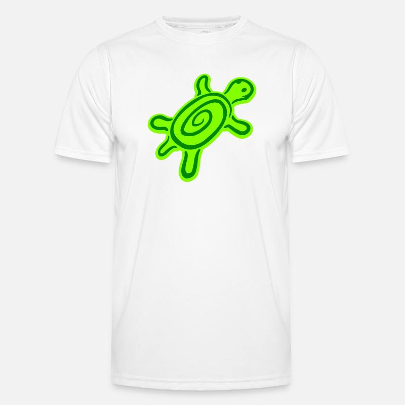 turtle spiral turtle shell pattern cute - Men's Functional T-Shirt - white