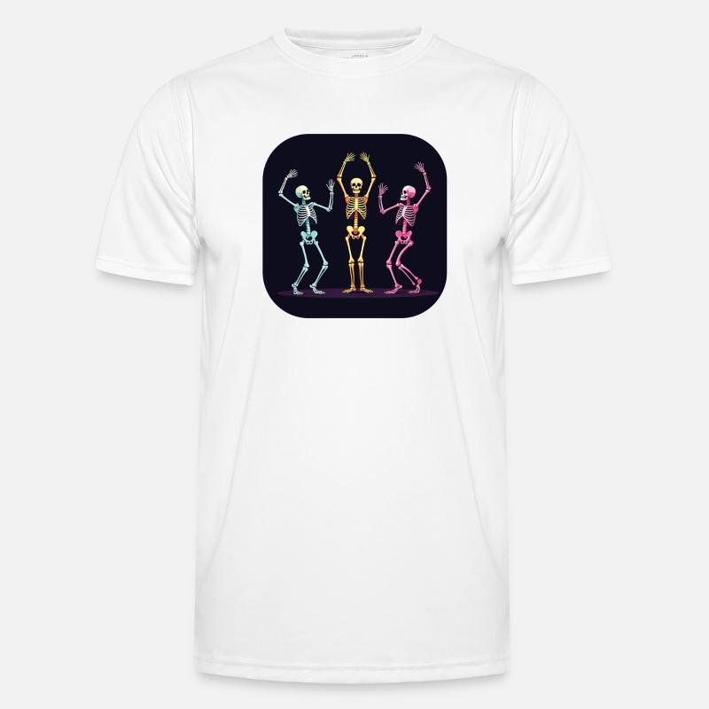 Halloween Skeleton Dancer Dancing Men's Functional T-Shirt