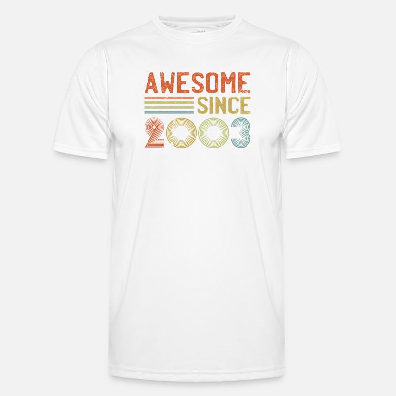 Retro 2003 Celebration Graph Text - Men's Functional T-Shirt - white