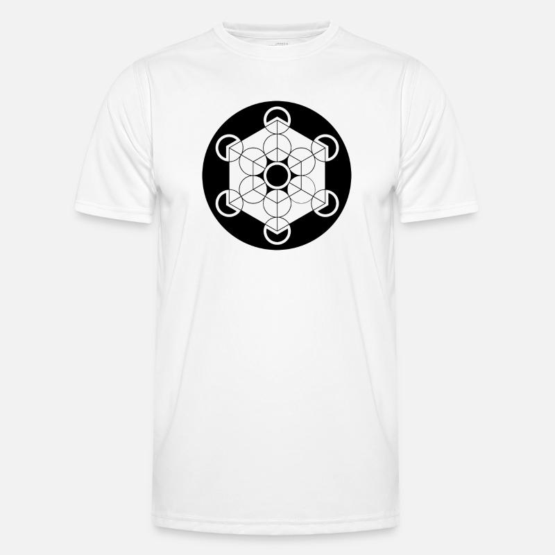 Metatron's Cube Crop Circle Men's Functional T-Shirt