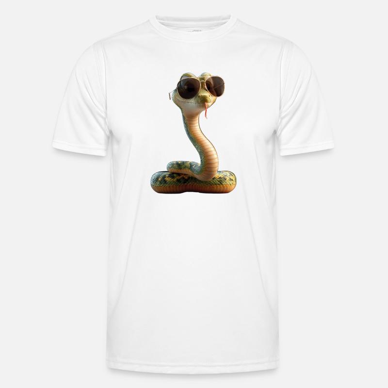 snake, python, cobra, rattlesnake, snakes - Men's Functional T-Shirt - white