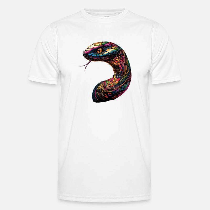 snake, python, cobra, rattlesnake, snakes - Men's Functional T-Shirt - white