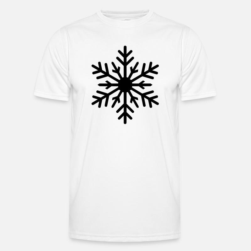 Flocon de neige, cristal de glace, couleur variable T-shirt sport Homme