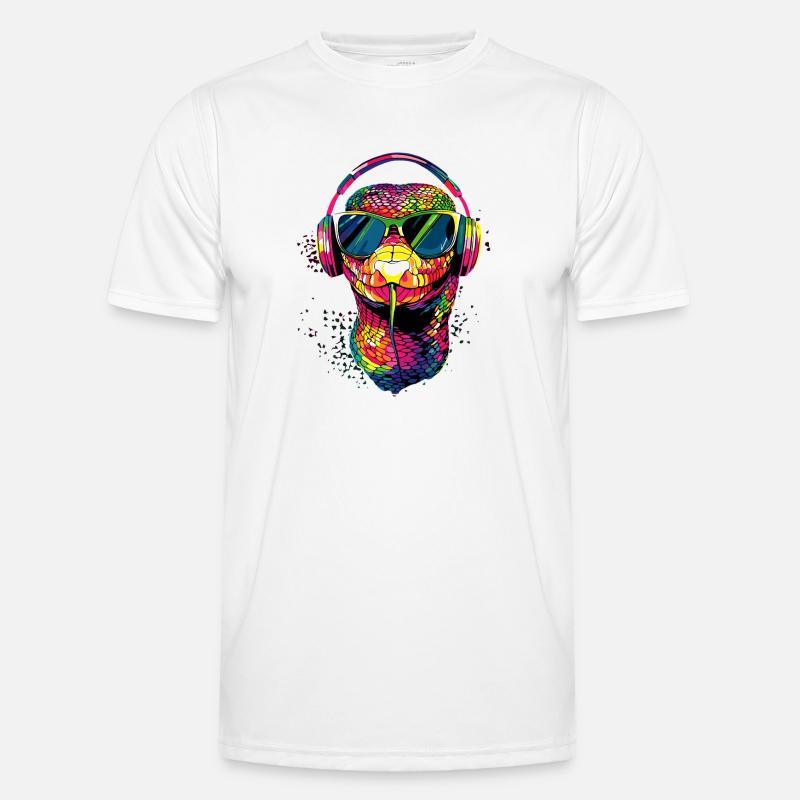 Schlange Python Kobra Klapperschlange Schlangen - Männer Funktions-T-Shirt - Weiß