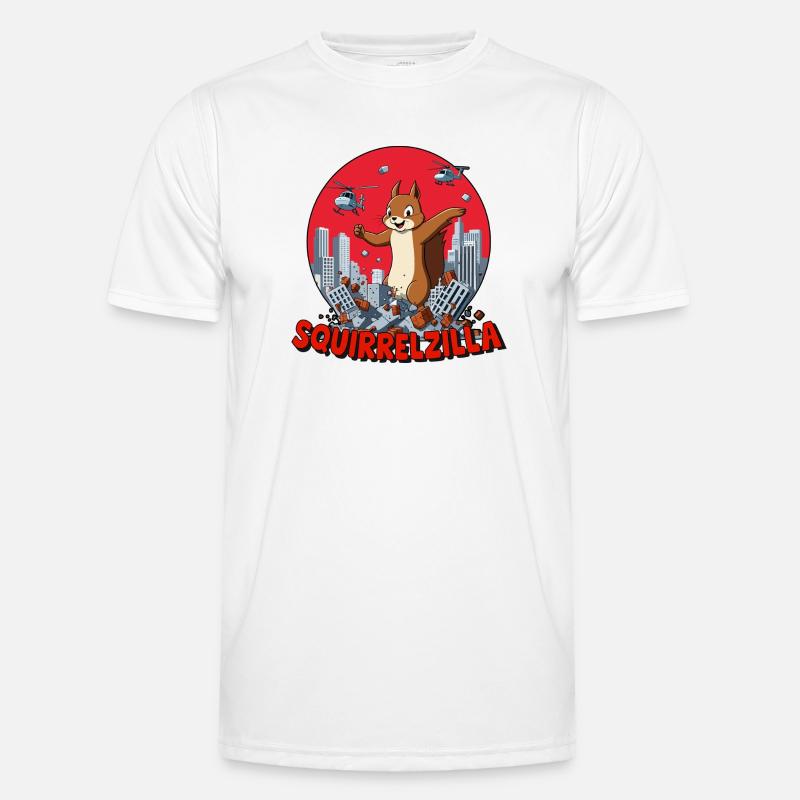 Squirrelzilla: Geschäftige städtische Zerstörung Männer Funktions-T-Shirt