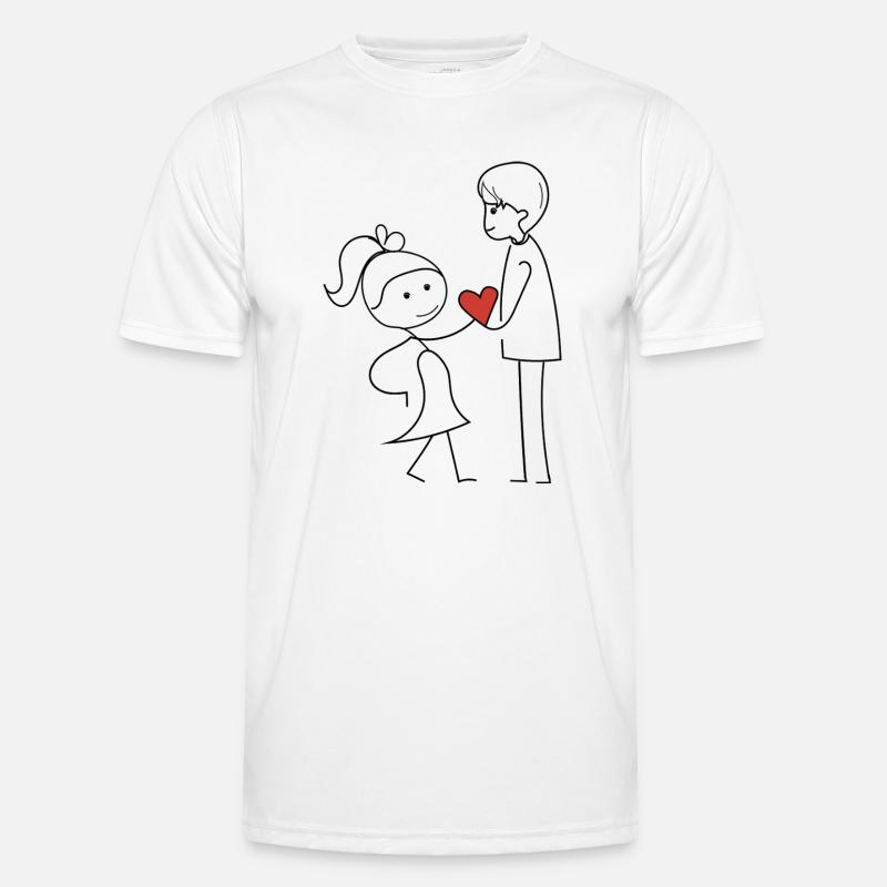 Friends exchanging affection Men's Functional T-Shirt