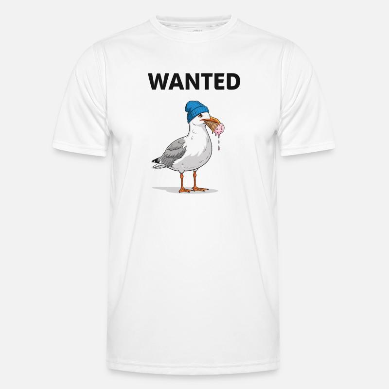 Gesucht Möwe Eiscreme Abenteuer Männer Funktions-T-Shirt
