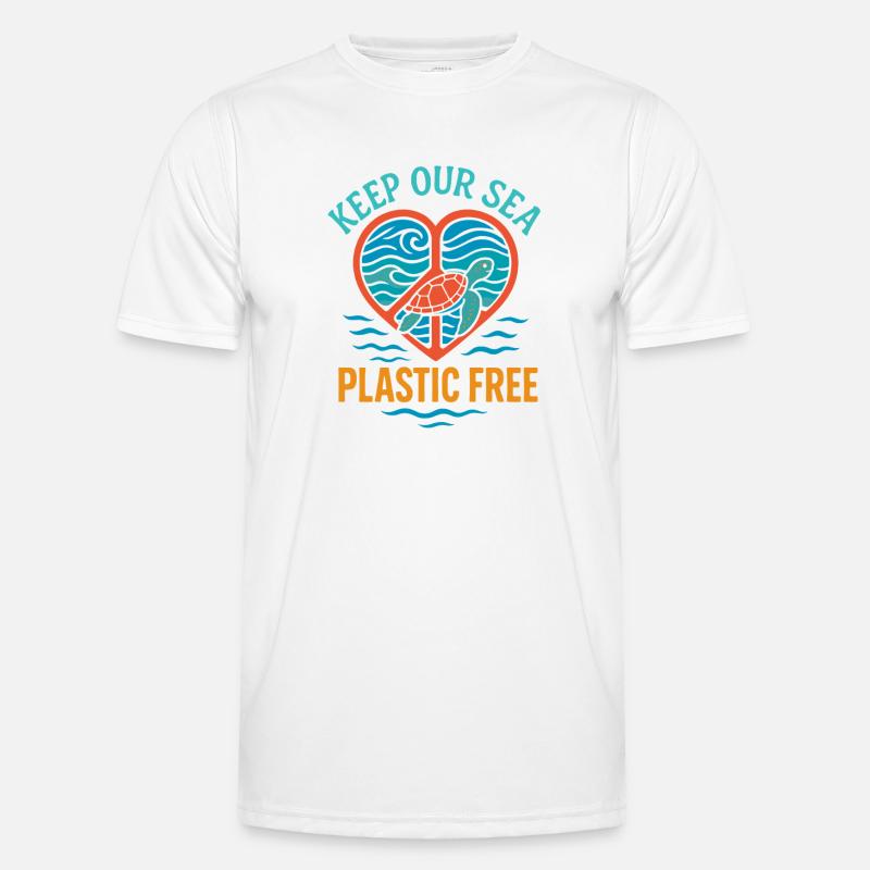 Keep our ocean plastic-free Men's Functional T-Shirt