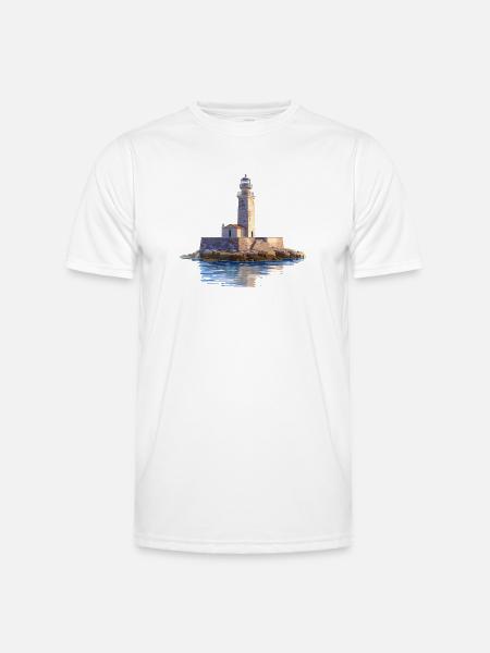 Island Rock Lighthouse - Men's Functional T-Shirt - white