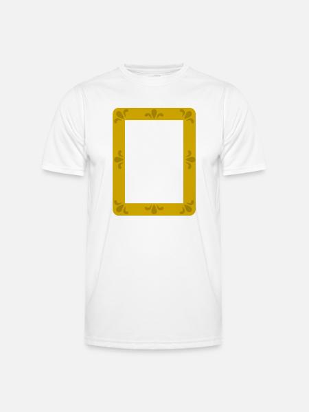 Ornate Gold Frame Portrait - Men's Functional T-Shirt - white