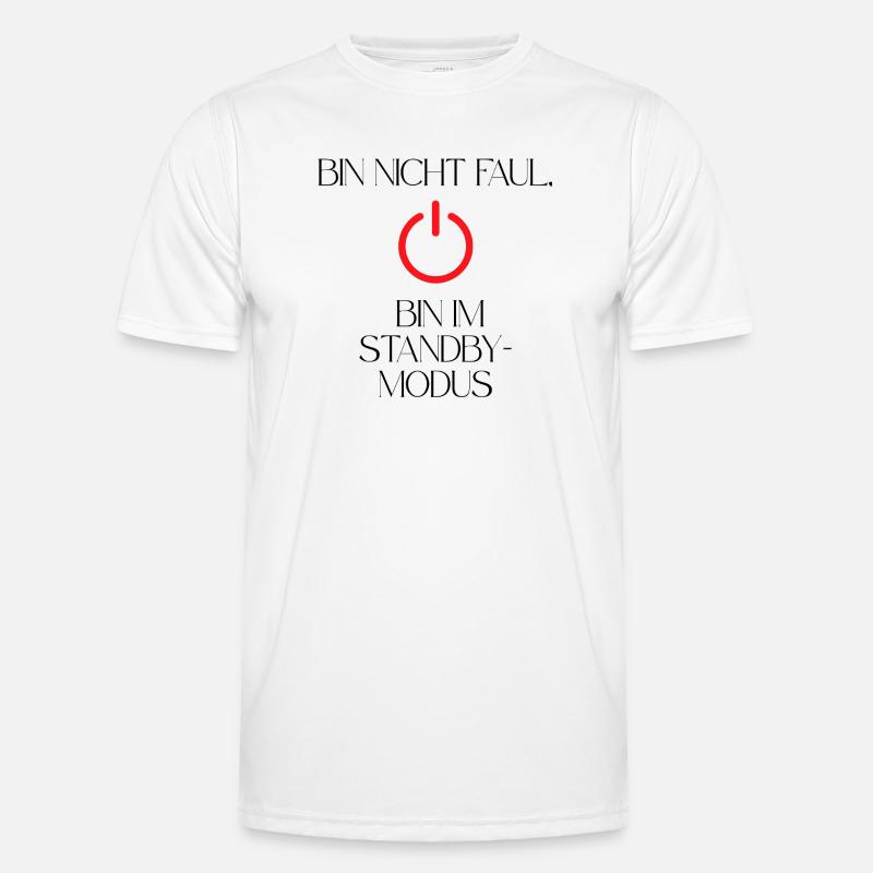 Not lazy standby mode power button Men's Functional T-Shirt