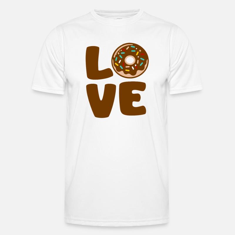 Liebe Donut Typographic Soft Männer Funktions-T-Shirt