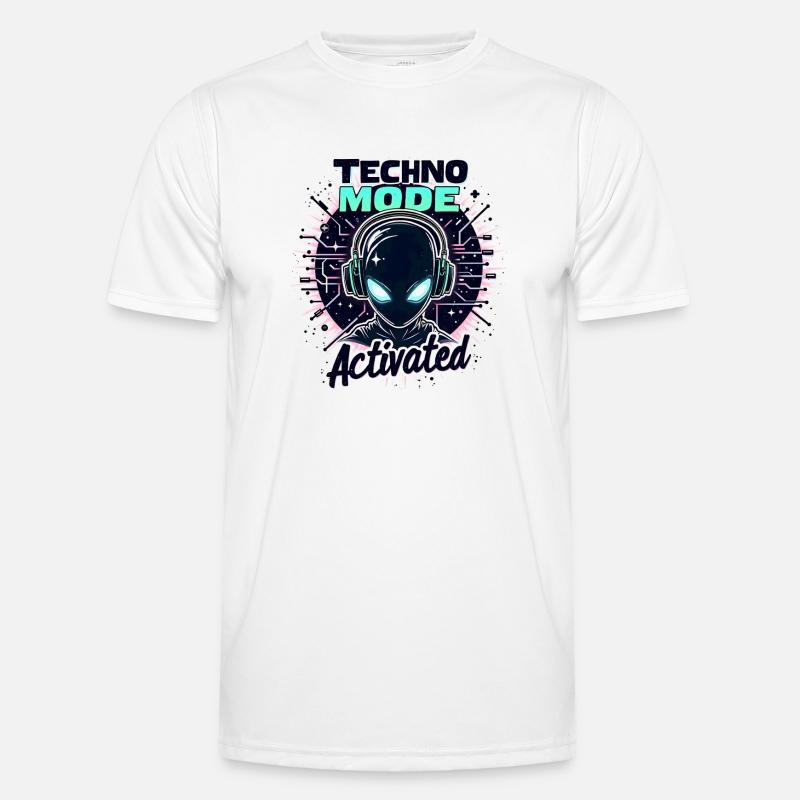 Techno Mode Activated – Rave Musik Männer Funktions-T-Shirt