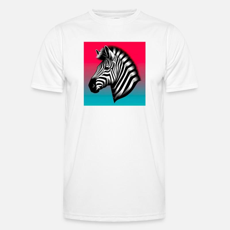Zebra Männer Funktions-T-Shirt