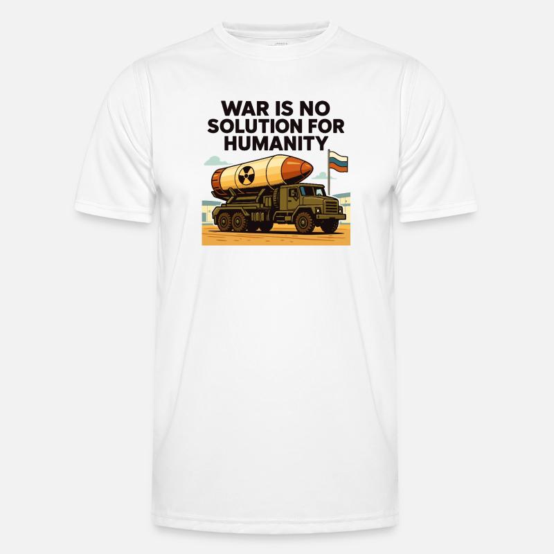 War is not a solution - Men's Functional T-Shirt - white