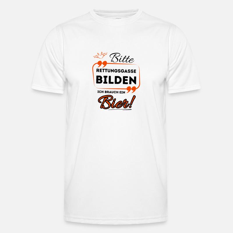 Bitte Rettungsgasse bilden ich brauch ein Bier ! Männer Funktions-T-Shirt