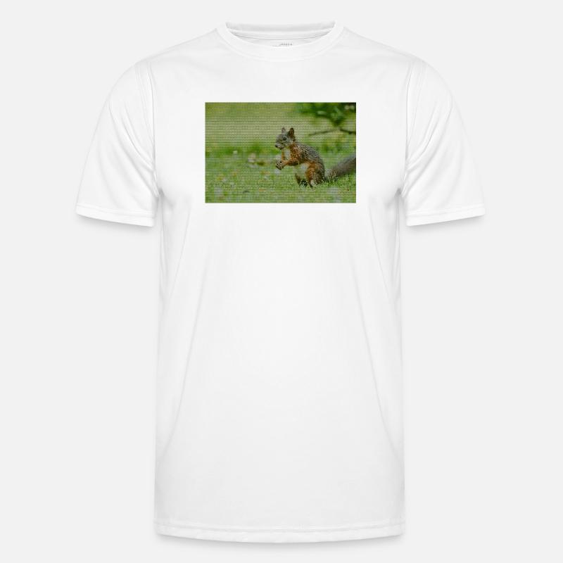 Squirrel Forest Pattern - Men's Functional T-Shirt - white