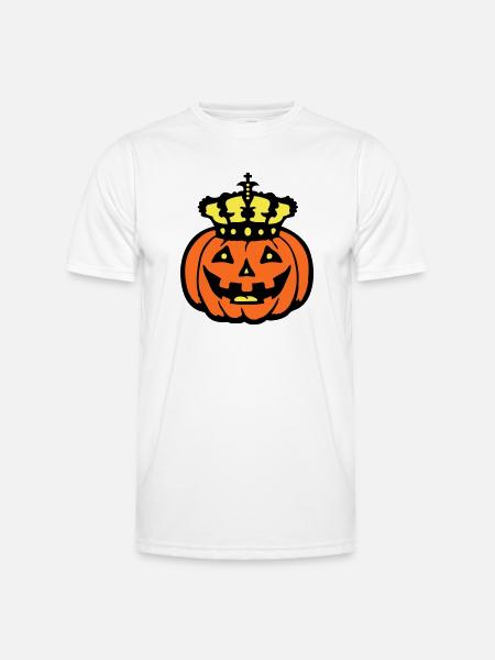 Halloween Pumpkin King Crown King Pumpkin Ruler - Men's Functional T-Shirt - white