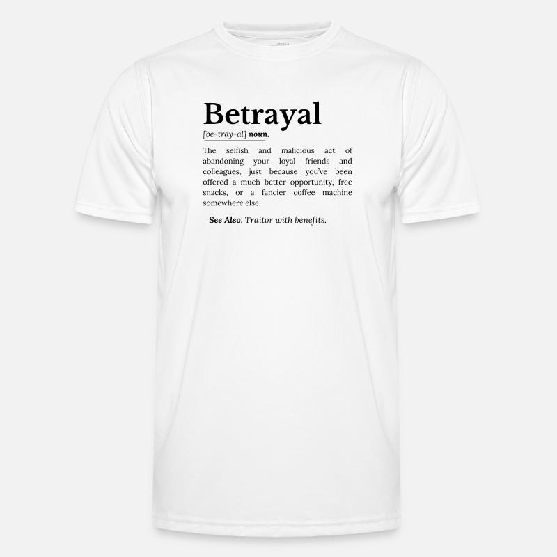 Trahison Définition Version Drôle T-shirt sport Homme