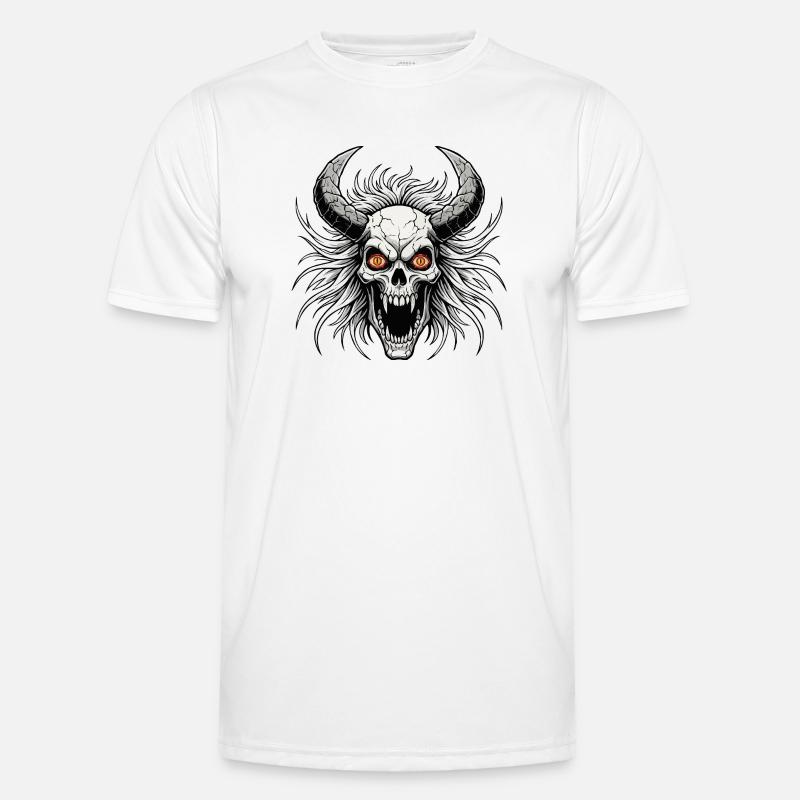 Crâne de diable avec des cornes T-shirt sport Homme