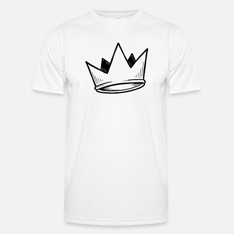 Crown Vector | Doodle Look - Men's Functional T-Shirt - white