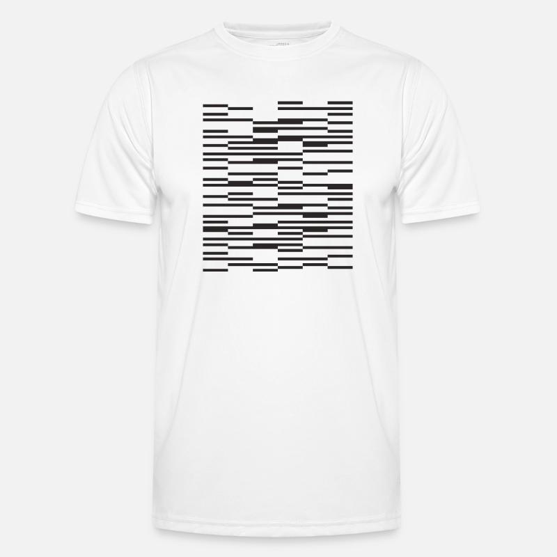 Lines design Minimalist Barcode - Men's Functional T-Shirt - white