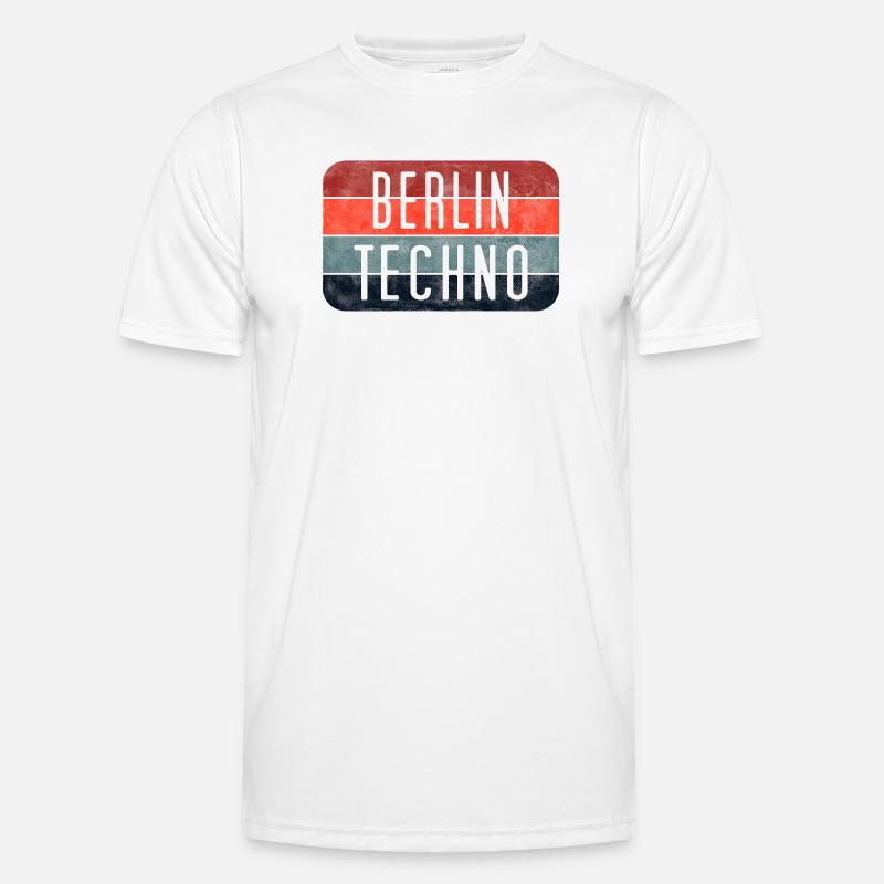 Berlin Techno Text Männer Funktions-T-Shirt