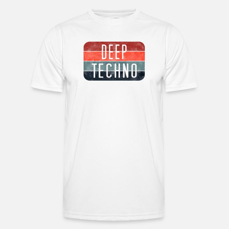 Deep Techno Gradient Stripes - Men's Functional T-Shirt - white