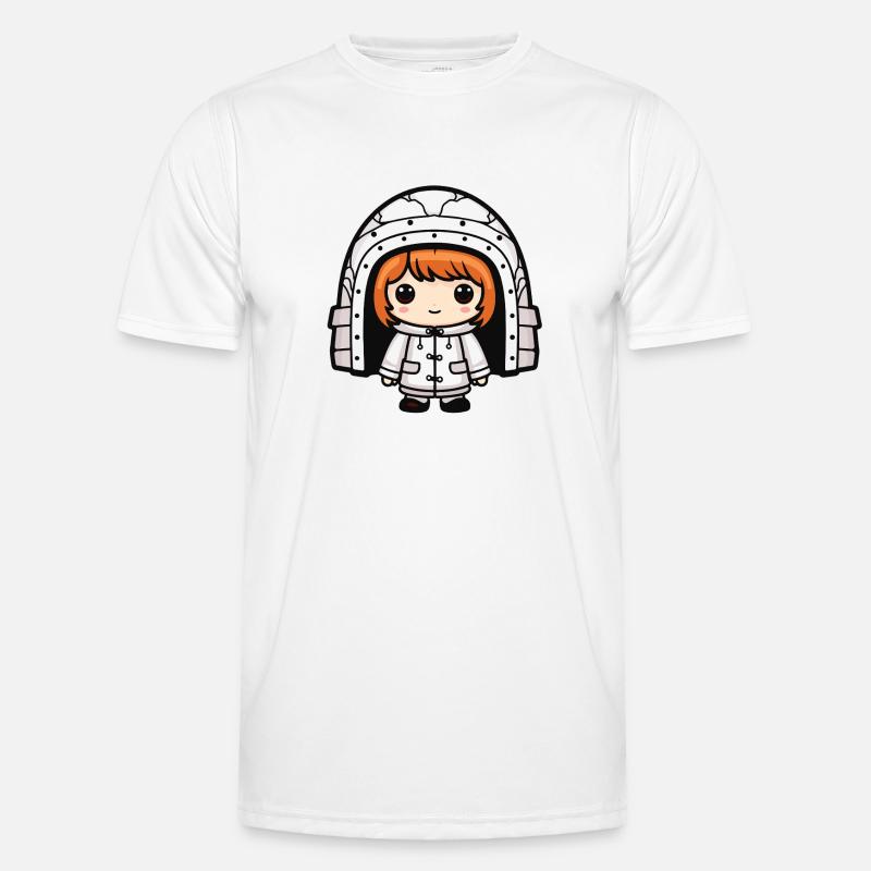 Winter Eskimo Igloo Comic Men's Functional T-Shirt