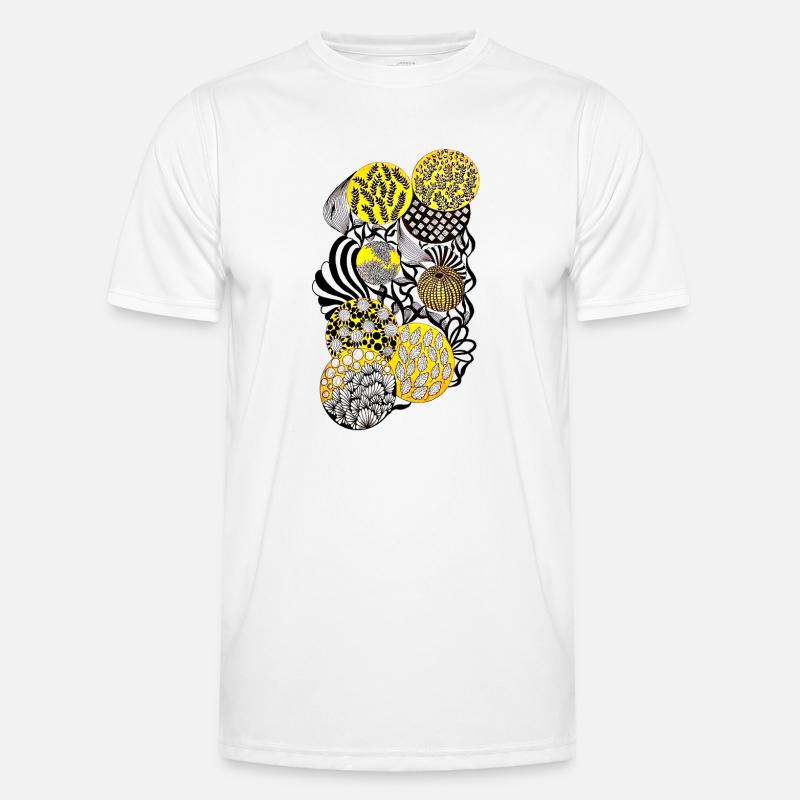 Luminous Circle Patterns Botany - Men's Functional T-Shirt - white