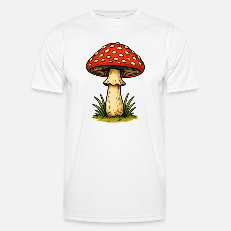 Red Toadstool Retro - Men's Functional T-Shirt - white
