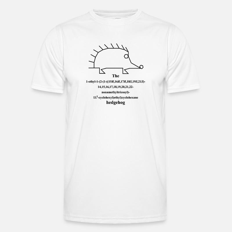 Molécule de hérisson - Nomenclature IUPAC Blague -b T-shirt sport Homme
