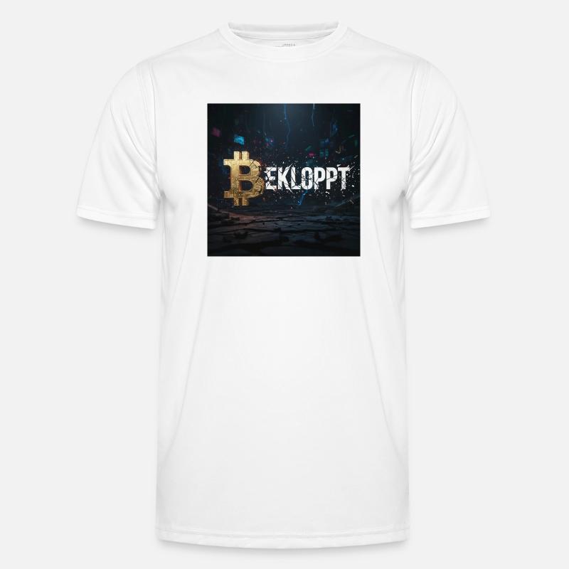 Bitcoin Explosion Krypto Chaos Männer Funktions-T-Shirt