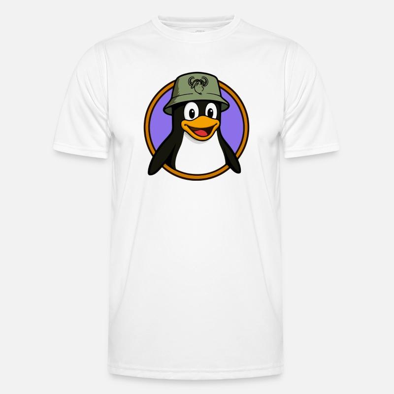 Tux Linux + GNU Hut Männer Funktions-T-Shirt