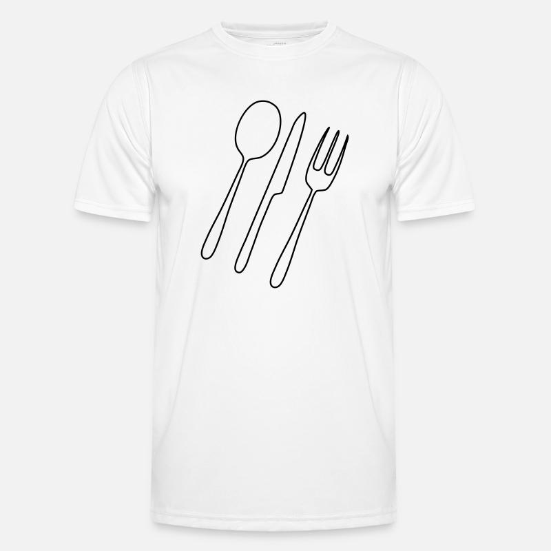 Cutlery Fork Spoon Men's Functional T-Shirt