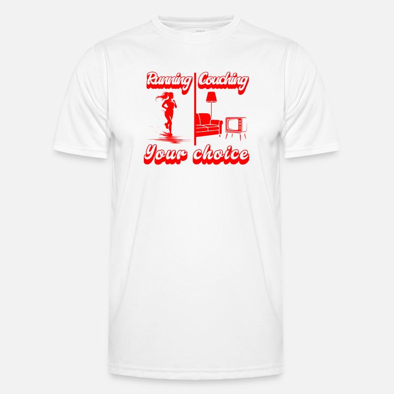 Running oder Couching? Du hast die Wahl!  Männer Funktions-T-Shirt