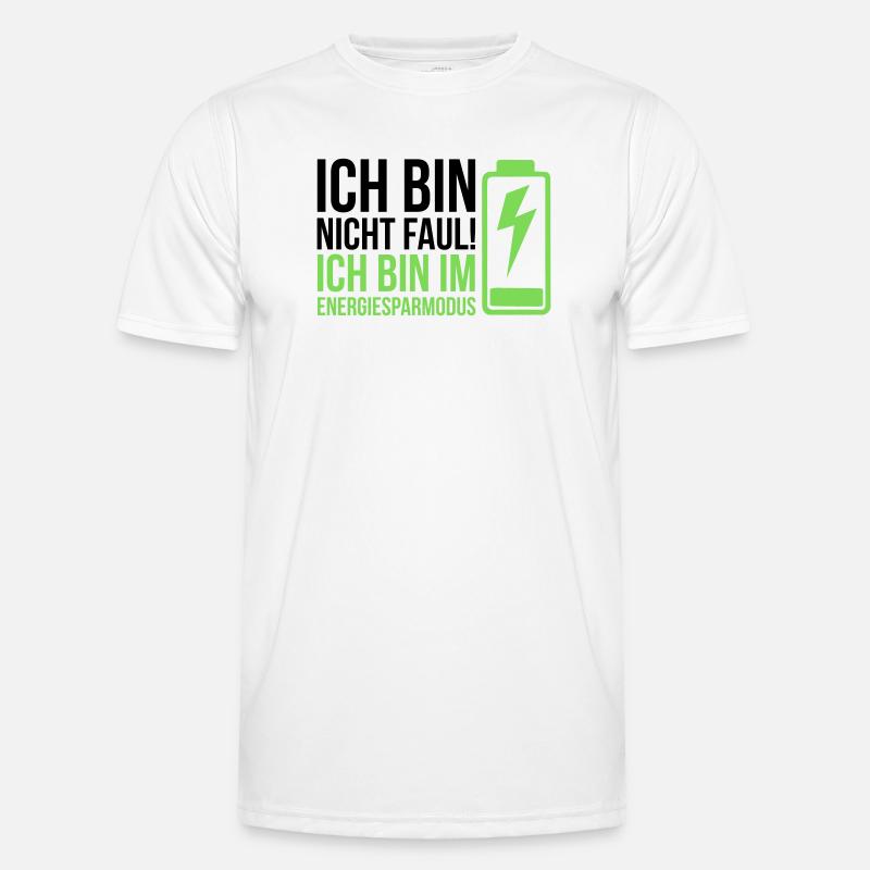 I'm not lazy – I'm in power saving mode - Men's Functional T-Shirt - white