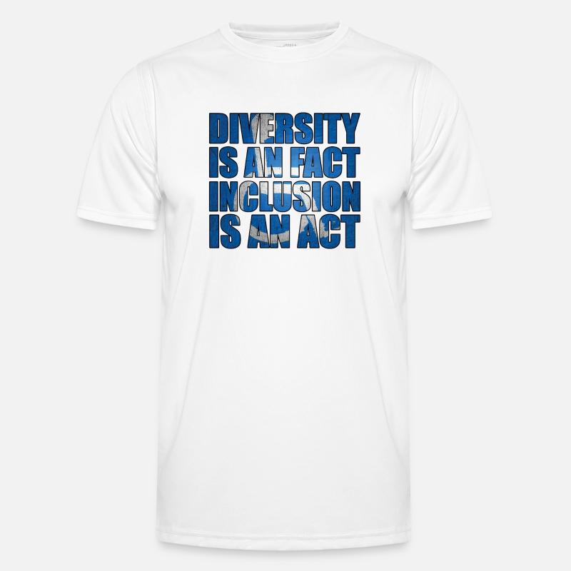 Diversity is a fact, inclusion is action - Men's Functional T-Shirt - white